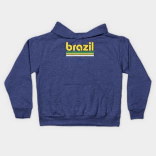 Retro Brazil Word Art // Proud Brazilian Vintage Grunge Kids Hoodie